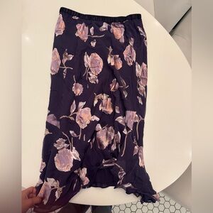 Vintage Jacques vert silk midi skirt, size Meduim